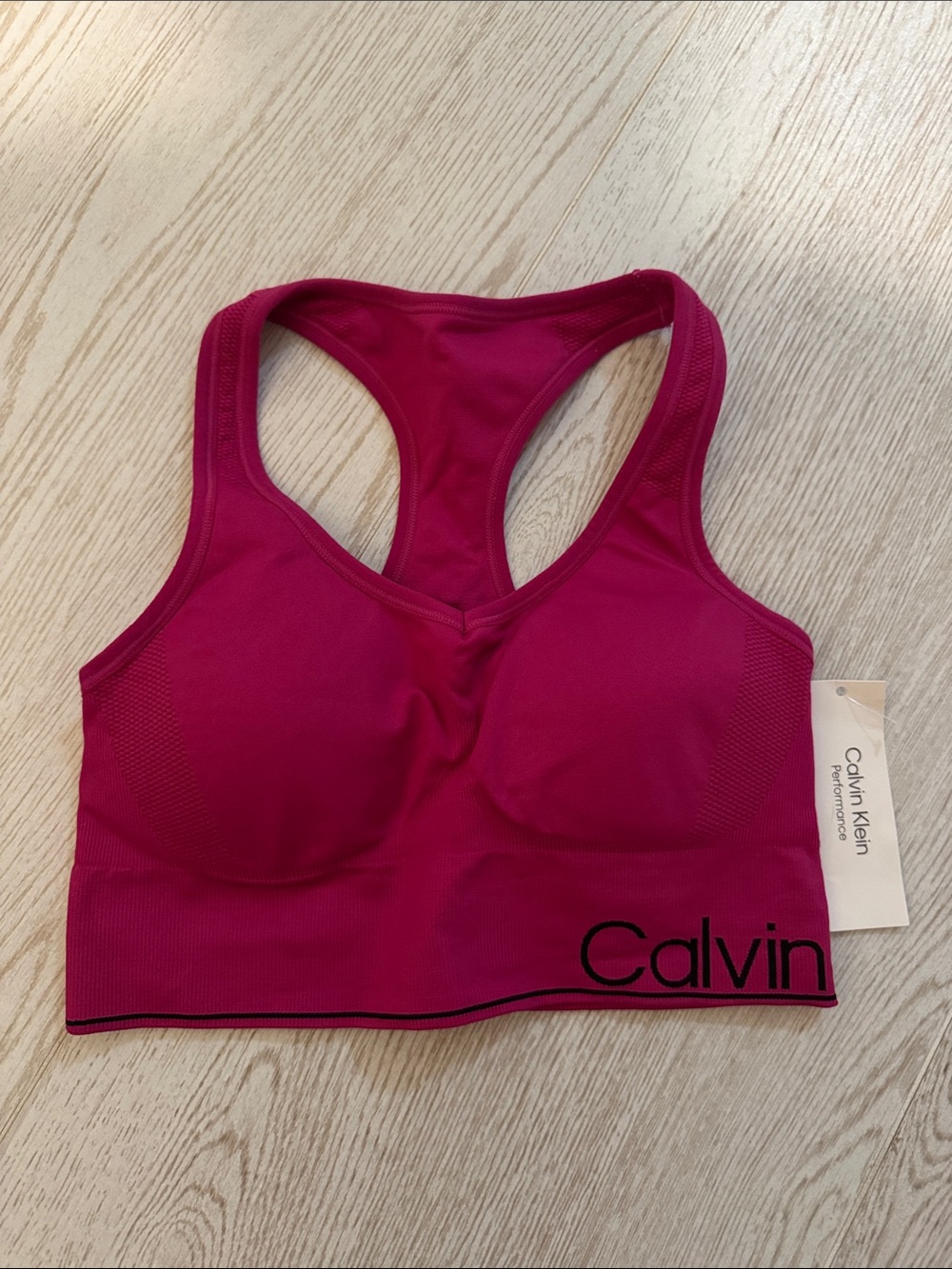 Calvin Klein Fuchsia Racerback Sports Bra